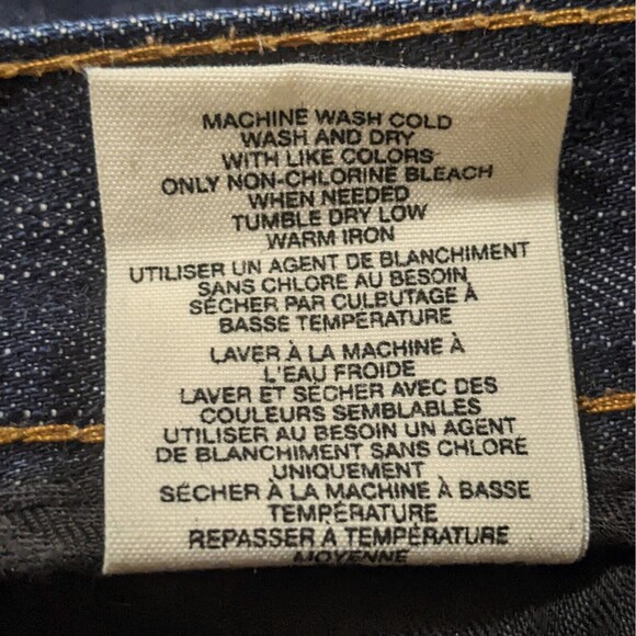 Gap 1969 Womens 6 Denim Skirt 34 in Dark Blue Jean Wash Pencil Y2K Straight - Picture 5 of 5